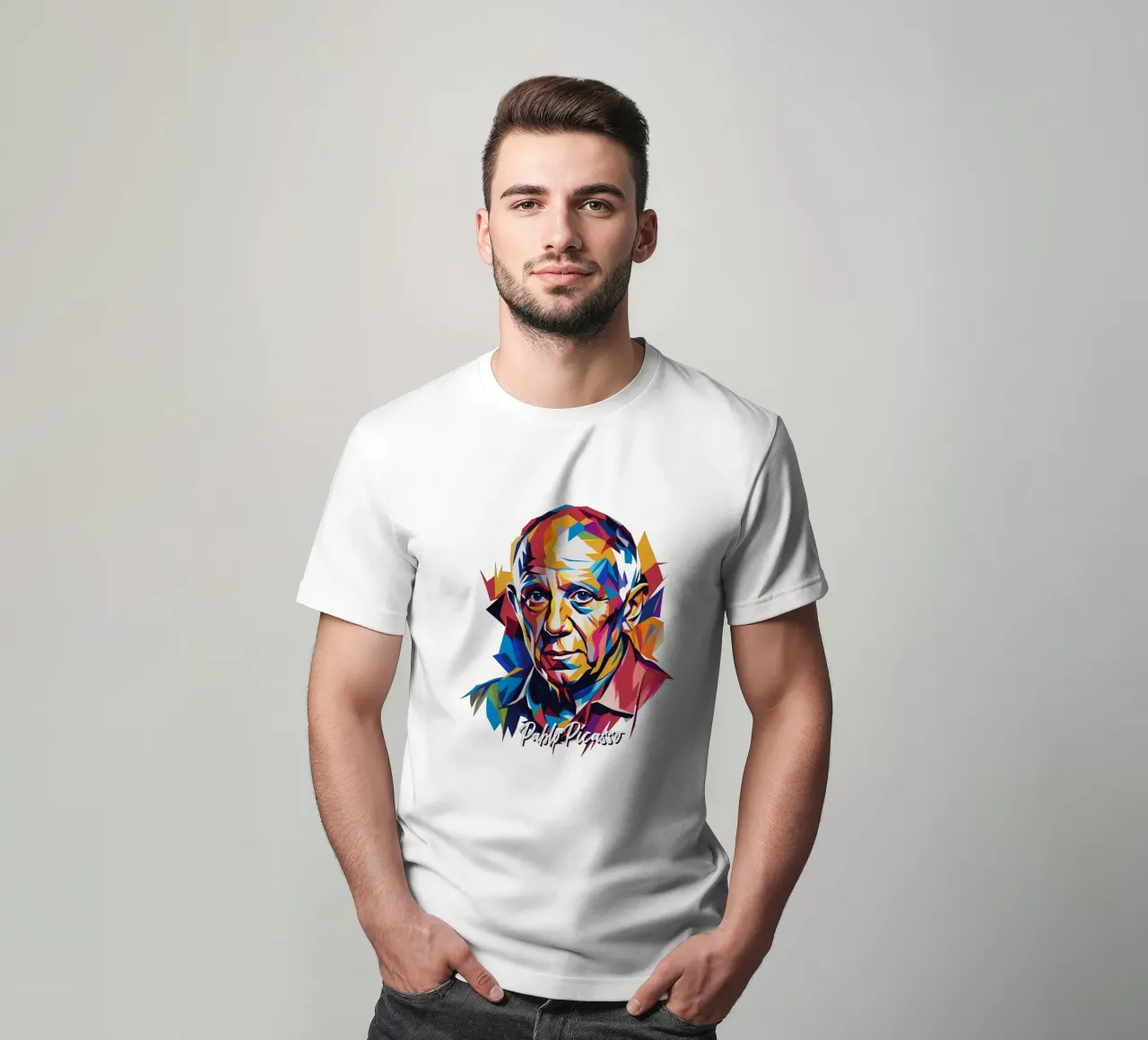 Pablo Picasso In WPAP Pop Art T-Shirt von vectorartnesia