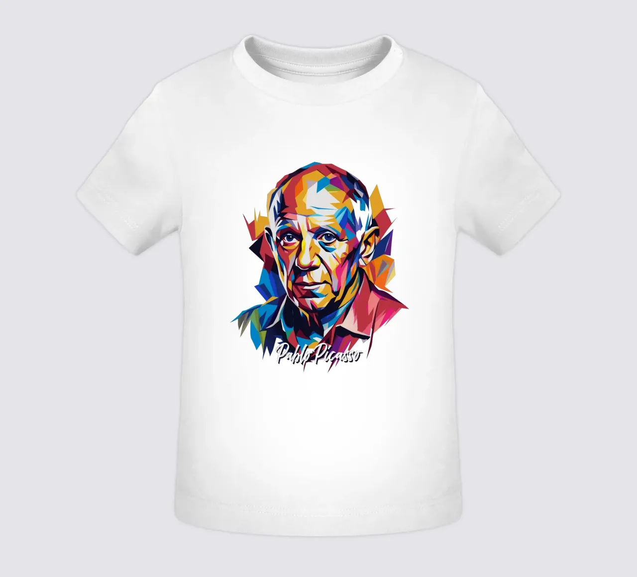 Pablo Picasso In WPAP Pop Art baby t-shirt by vectorartnesia