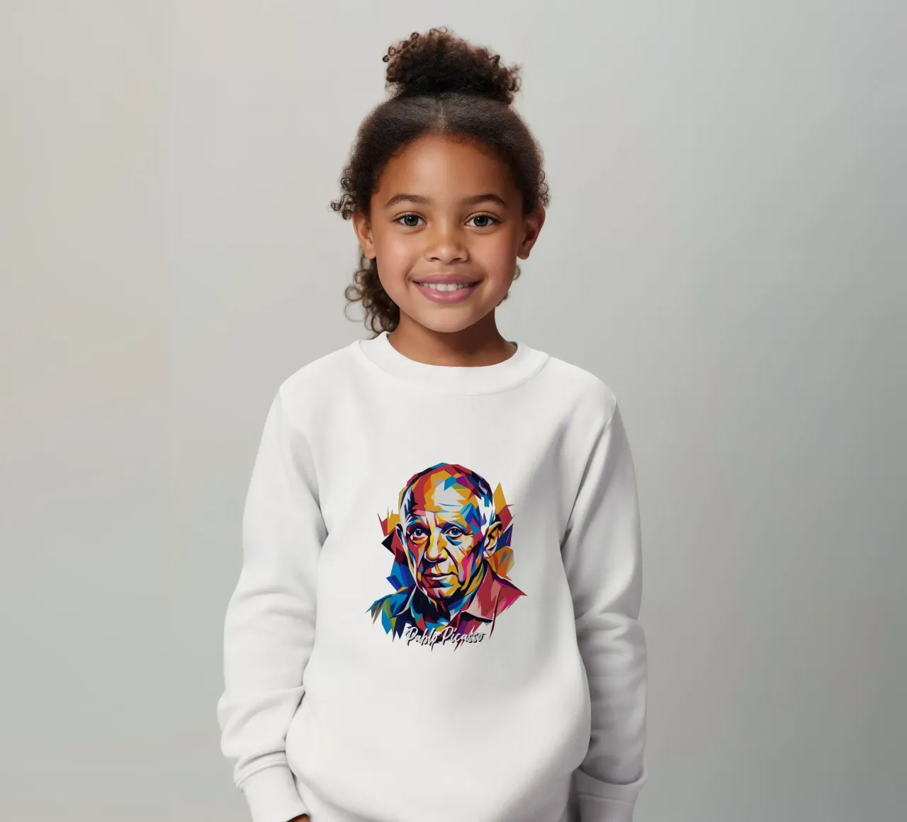 Pablo Picasso In WPAP Pop Art kids sweatshirt by vectorartnesia