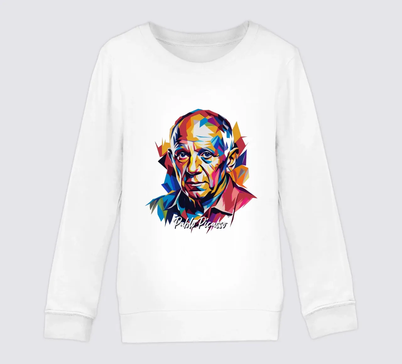 Pablo Picasso In WPAP Pop Art kinder sweatshirt van vectorartnesia
