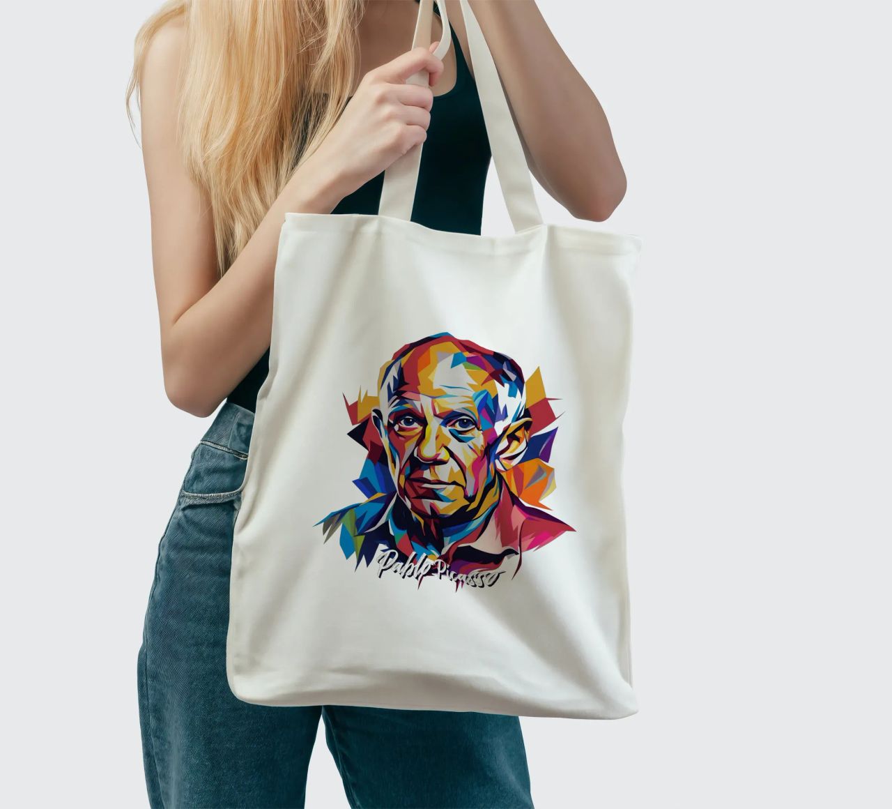 Pablo Picasso In WPAP Pop Art borsa in juta da vectorartnesia