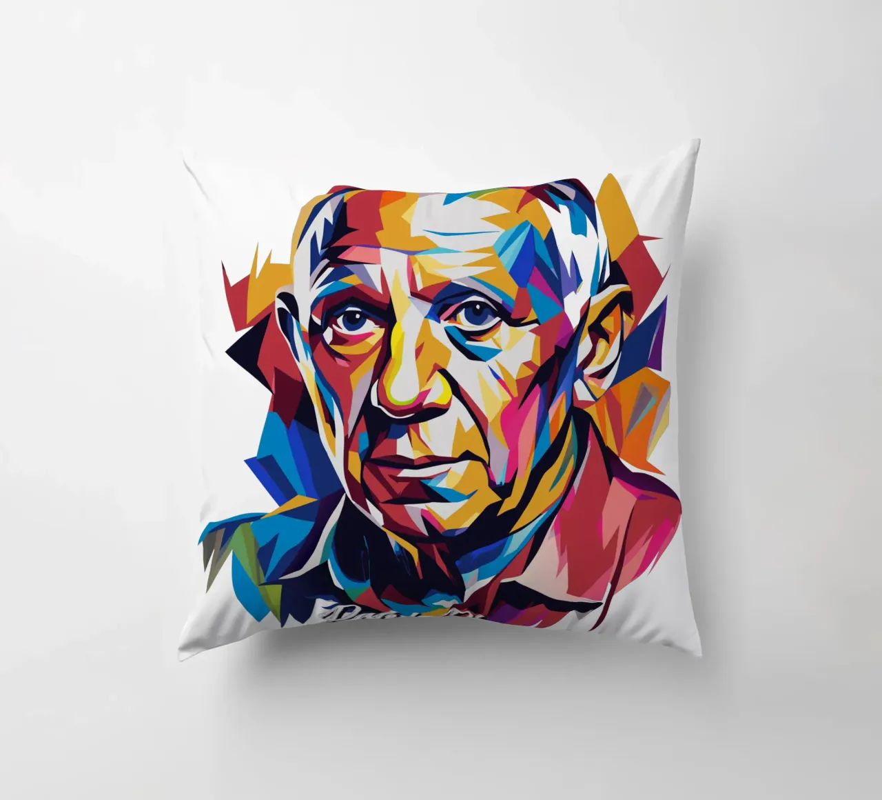 Pablo Picasso In WPAP Pop Art cuscino da vectorartnesia
