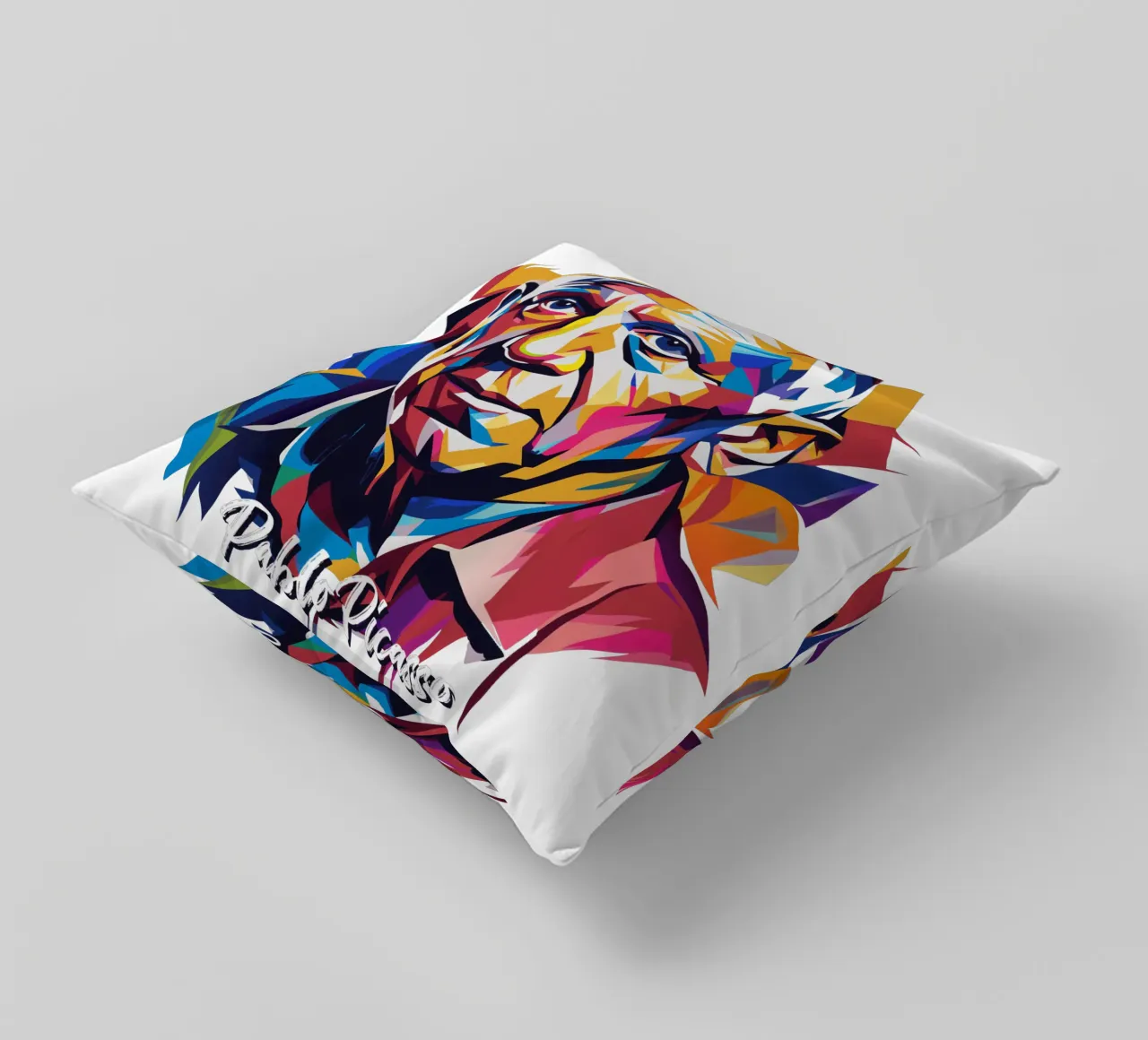 Pablo Picasso In WPAP Pop Art cuscino da vectorartnesia