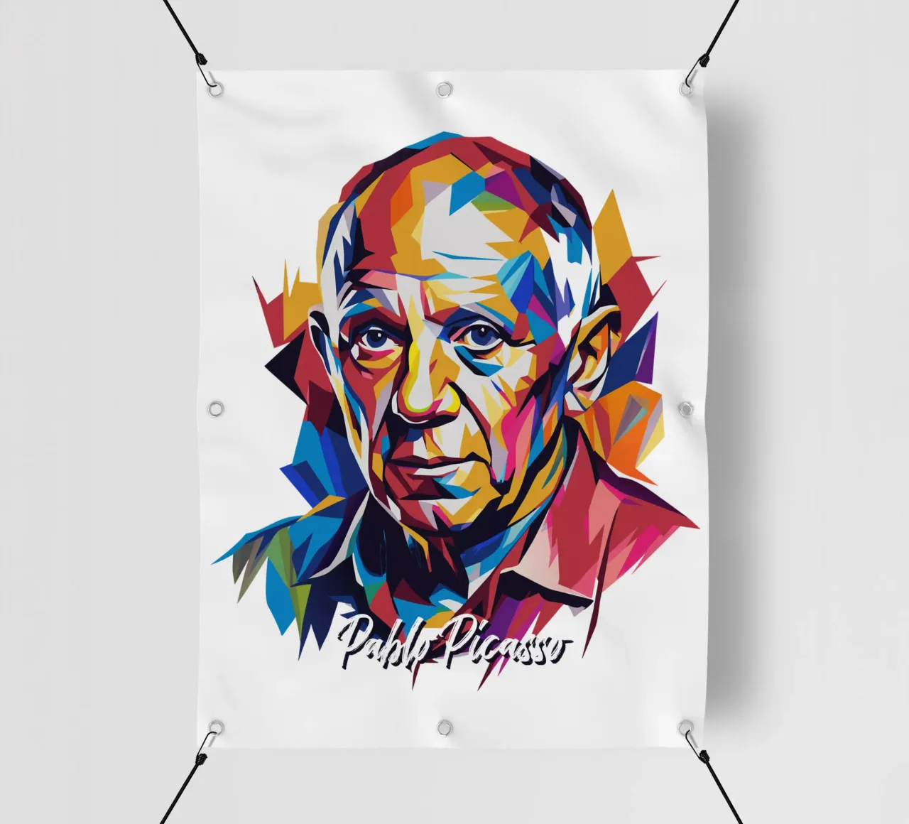 Pablo Picasso In WPAP Pop Art telo in pvc da vectorartnesia