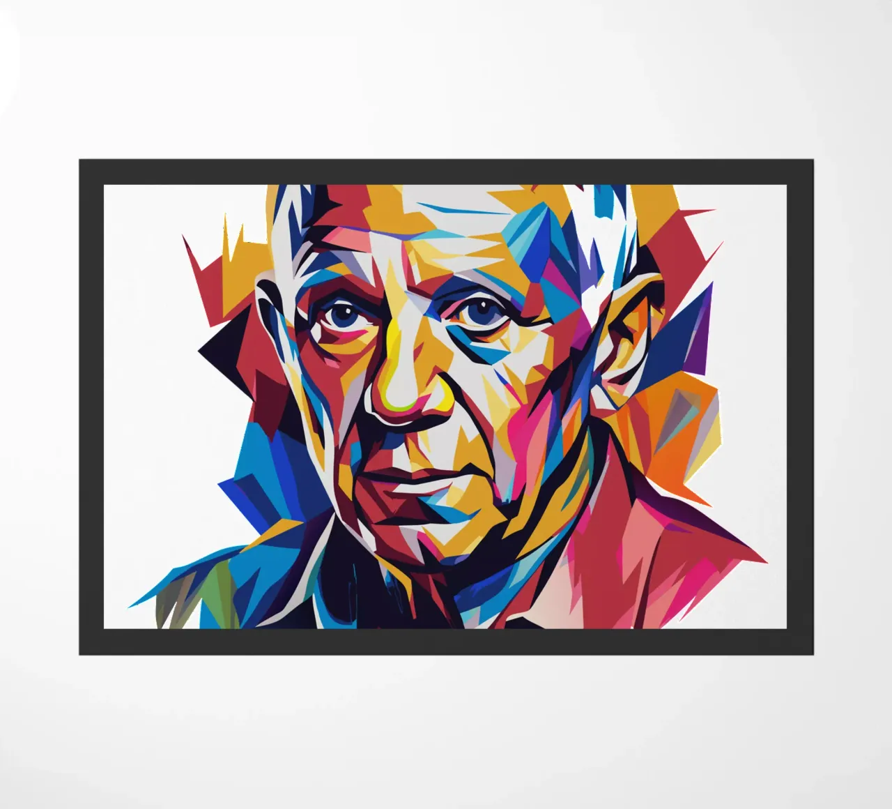 Pablo Picasso In WPAP Pop Art paillasson de vectorartnesia