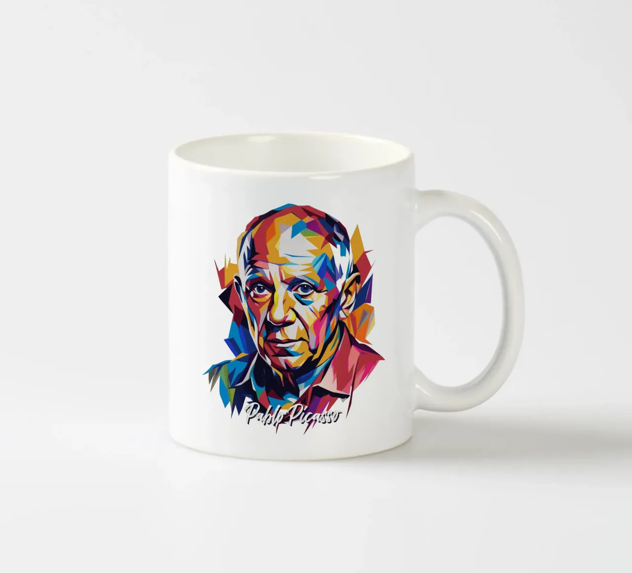 Pablo Picasso In WPAP Pop Art taza de cerámica de vectorartnesia