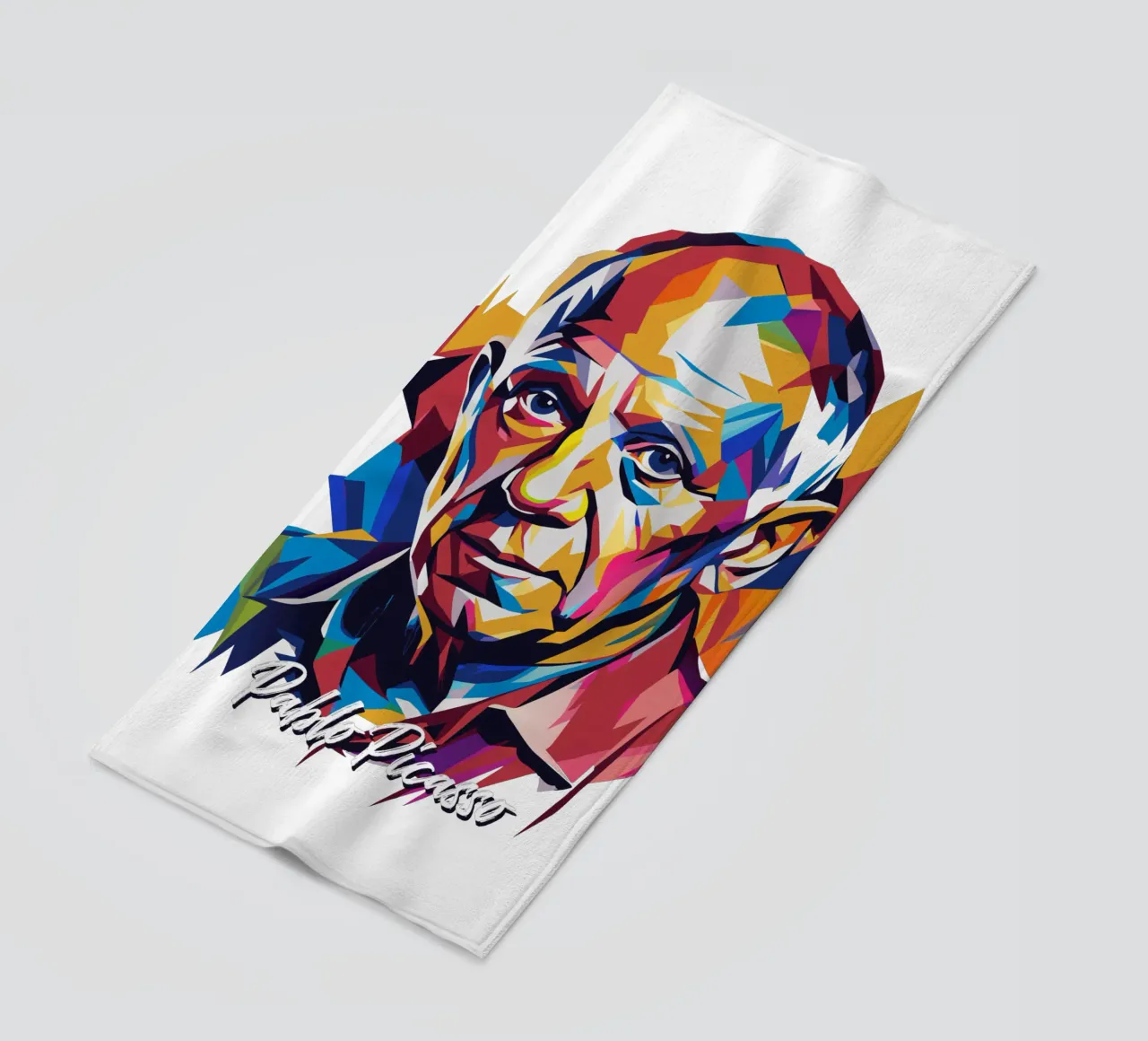 Pablo Picasso In WPAP Pop Art Strandtuch von vectorartnesia