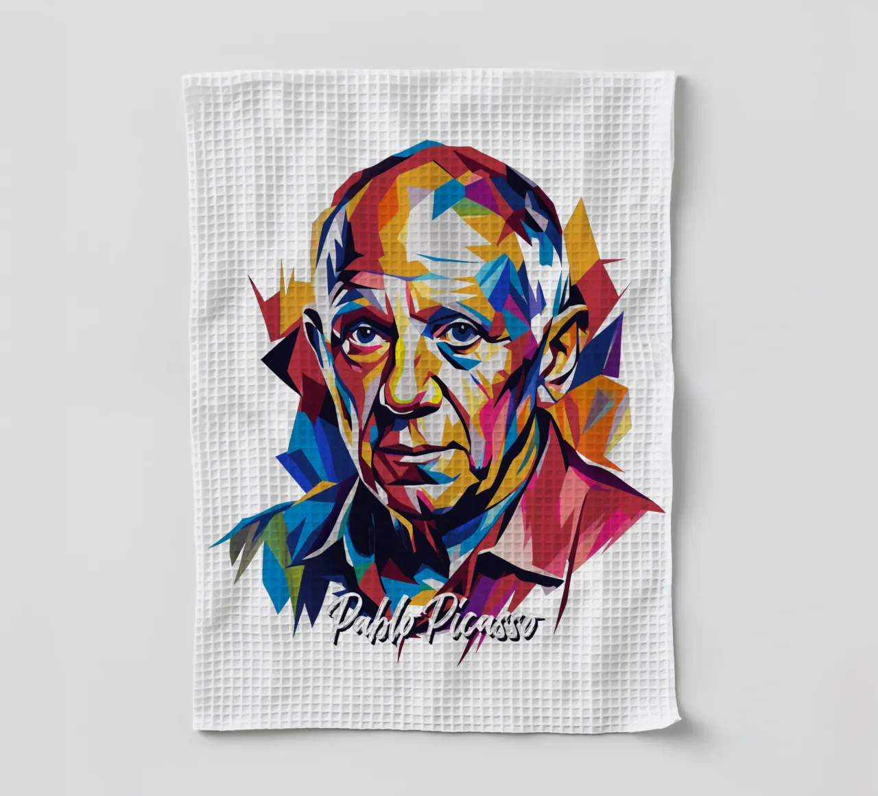 Pablo Picasso In WPAP Pop Art torchon de vectorartnesia