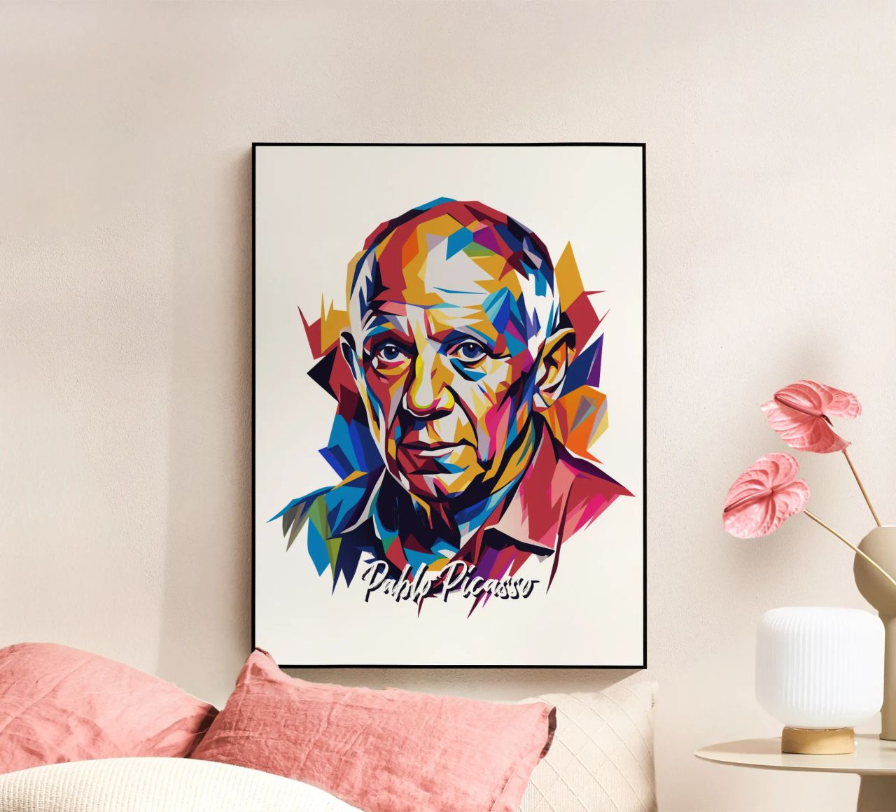 Pablo Picasso In WPAP Pop Art plexiglass da vectorartnesia