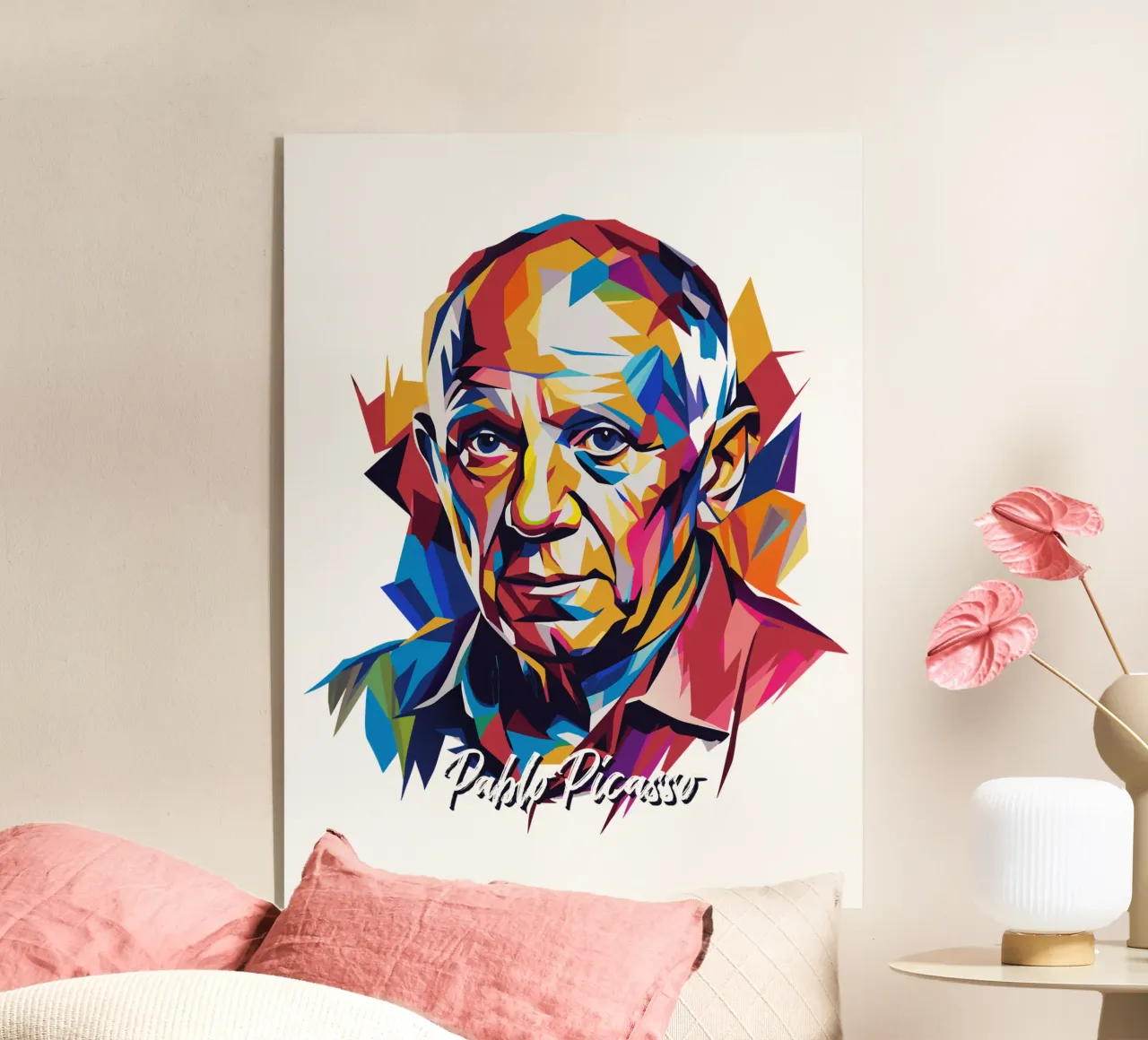 Pablo Picasso In WPAP Pop Art plexiglass da vectorartnesia