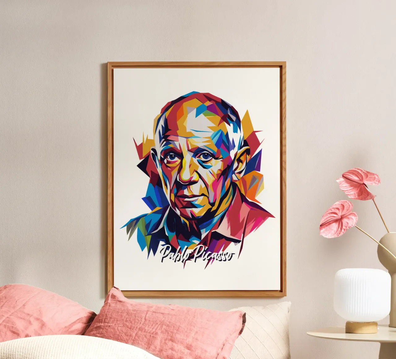 Pablo Picasso In WPAP Pop Art aluminio dibond de vectorartnesia