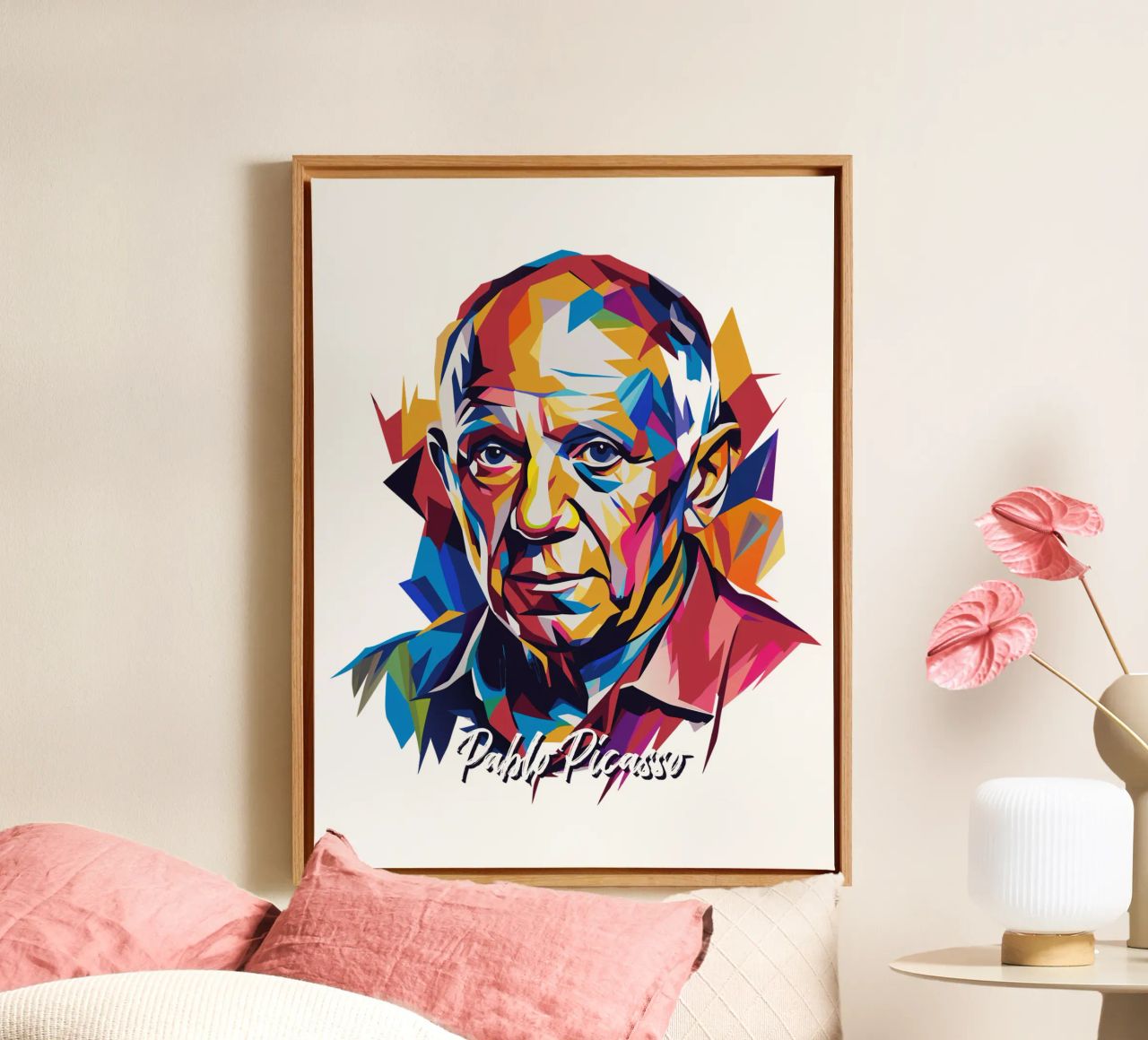 Pablo Picasso In WPAP Pop Art tela da vectorartnesia