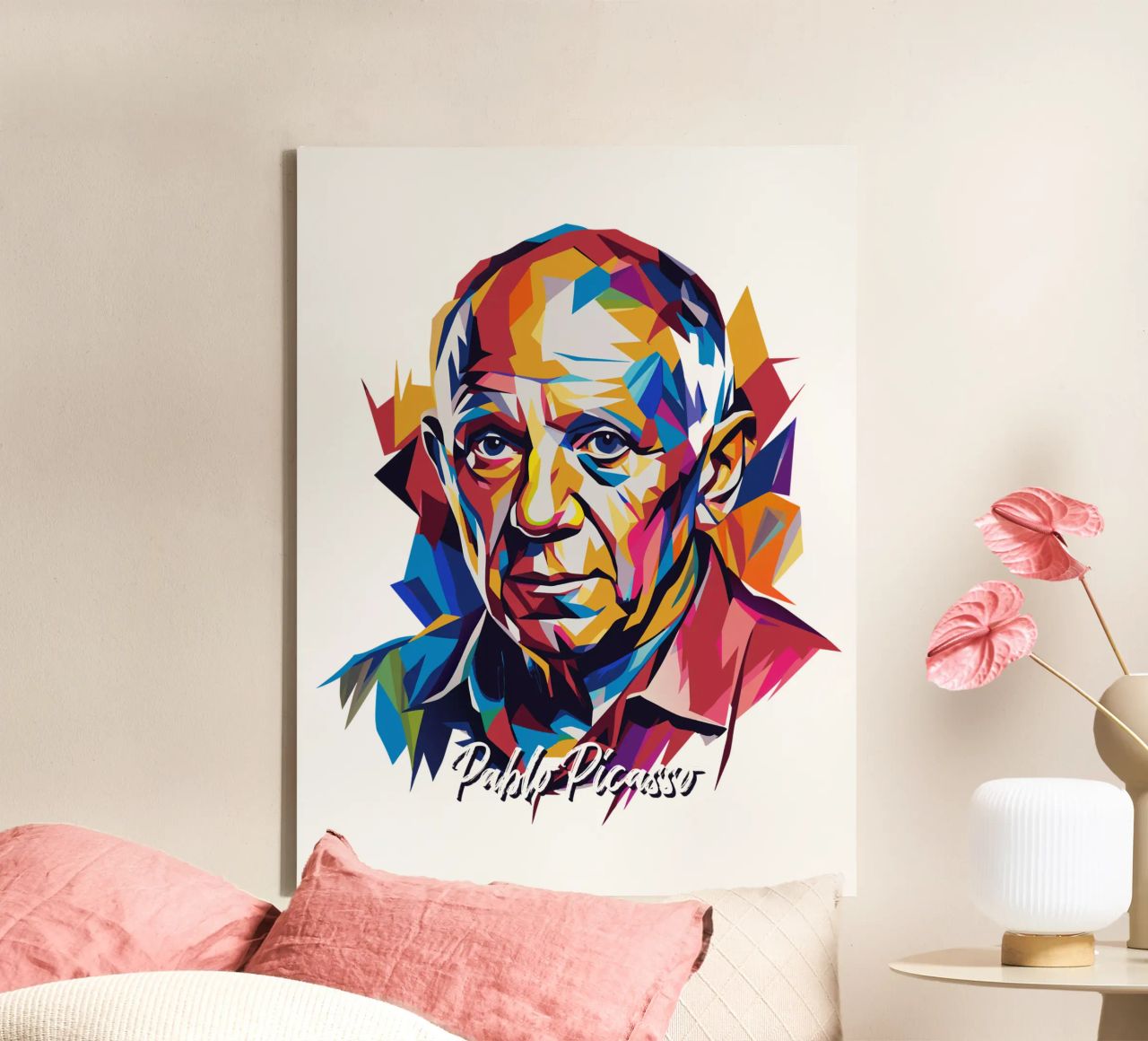 Pablo Picasso In WPAP Pop Art tela da vectorartnesia