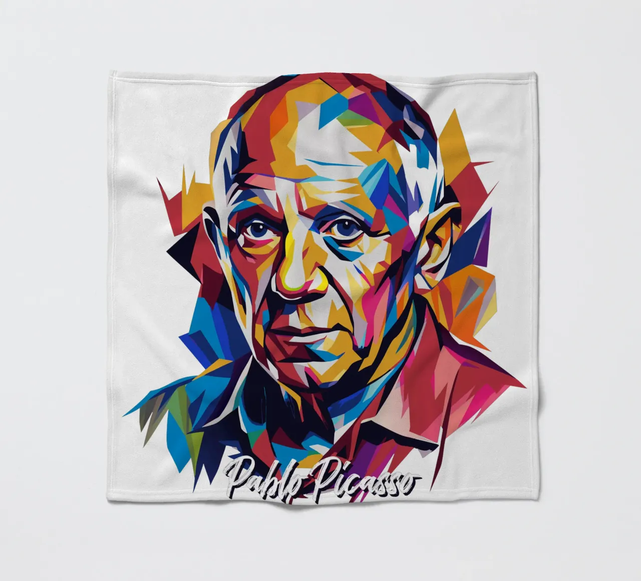 Pablo Picasso In WPAP Pop Art fleece blanket by vectorartnesia
