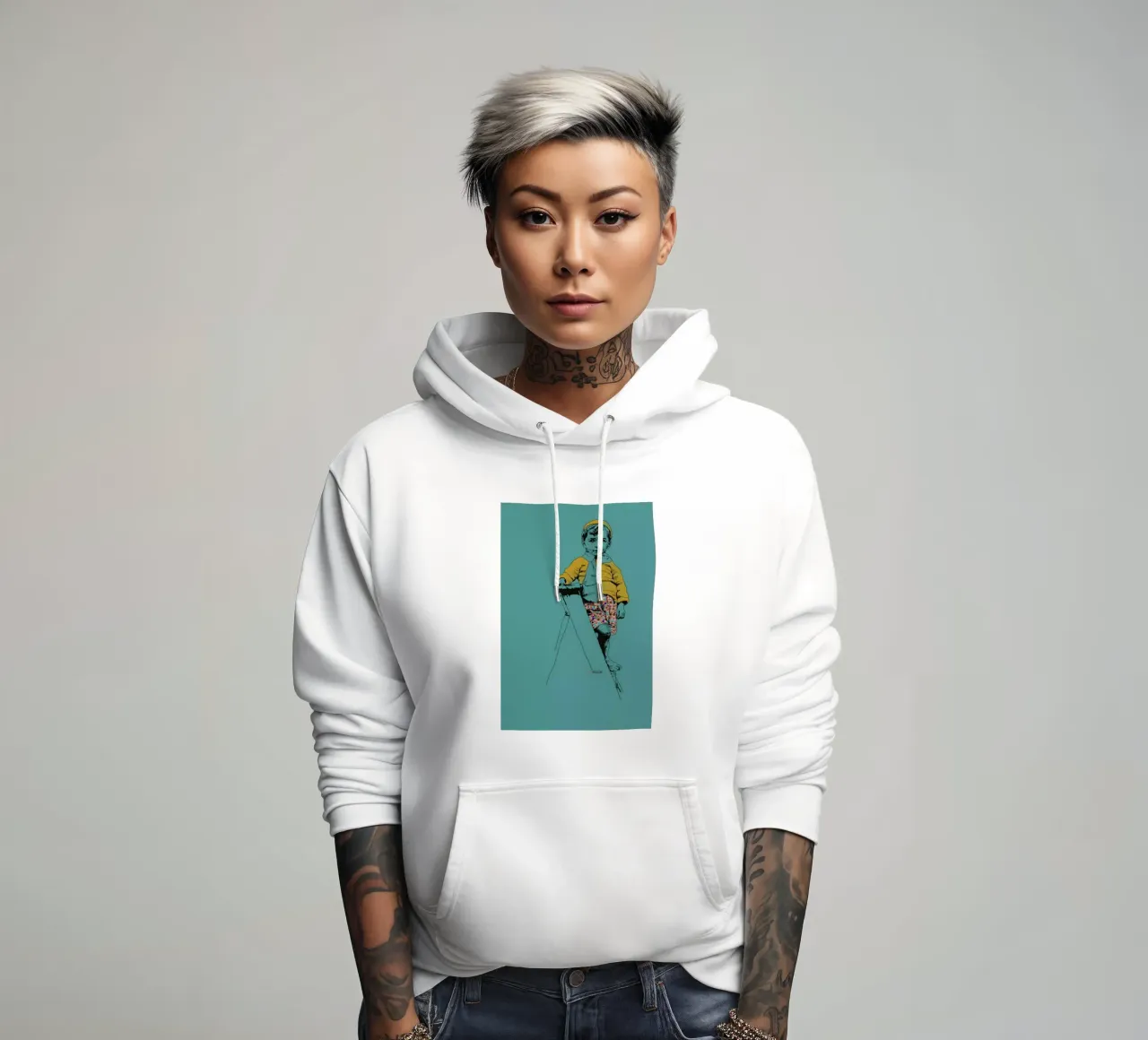 Ladder Boy hoodie by La Belette Rose