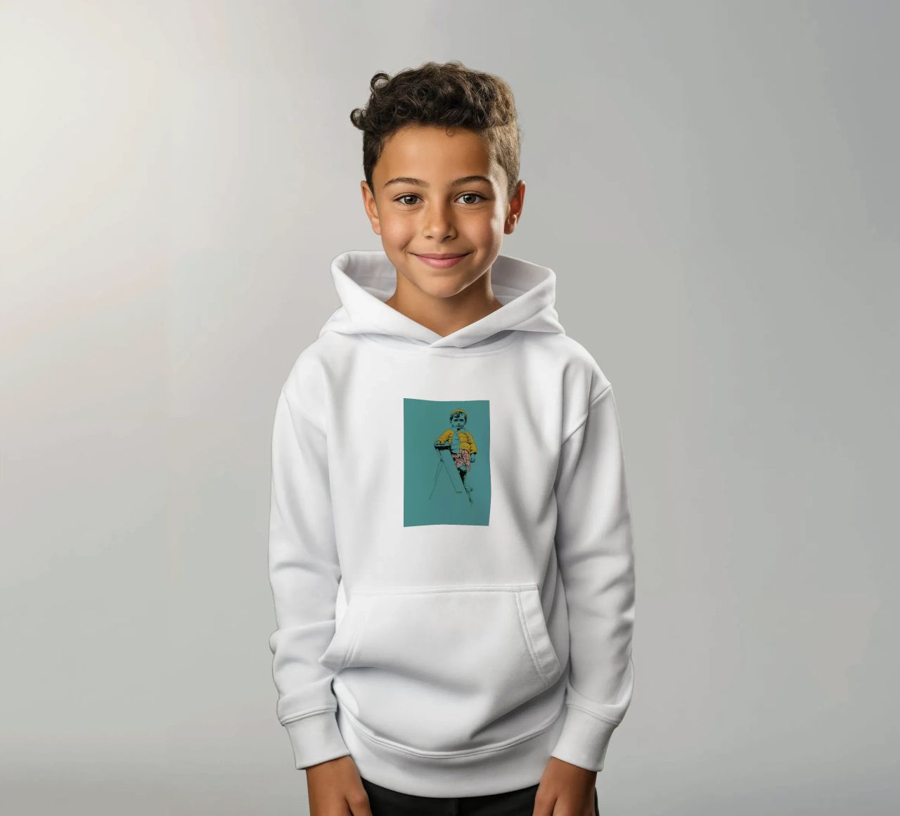 Ladder Boy felpa bambino con cappuccio da La Belette Rose