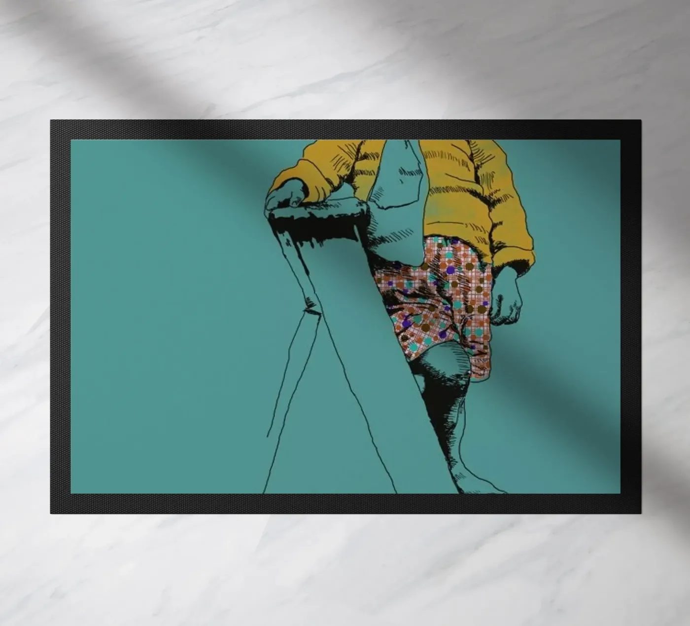 Ladder Boy deurmat van La Belette Rose