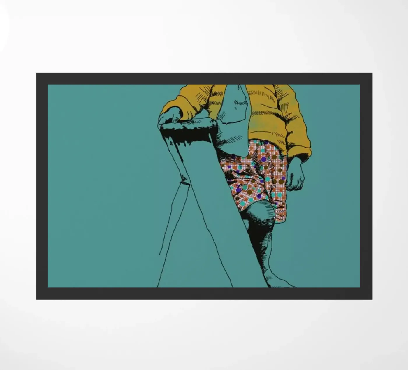 Ladder Boy deurmat van La Belette Rose