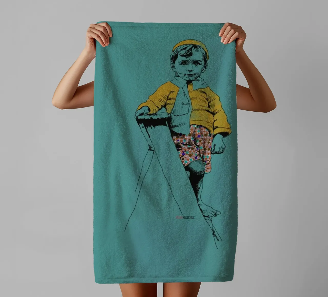 Ladder Boy asciugamano da bagno da La Belette Rose