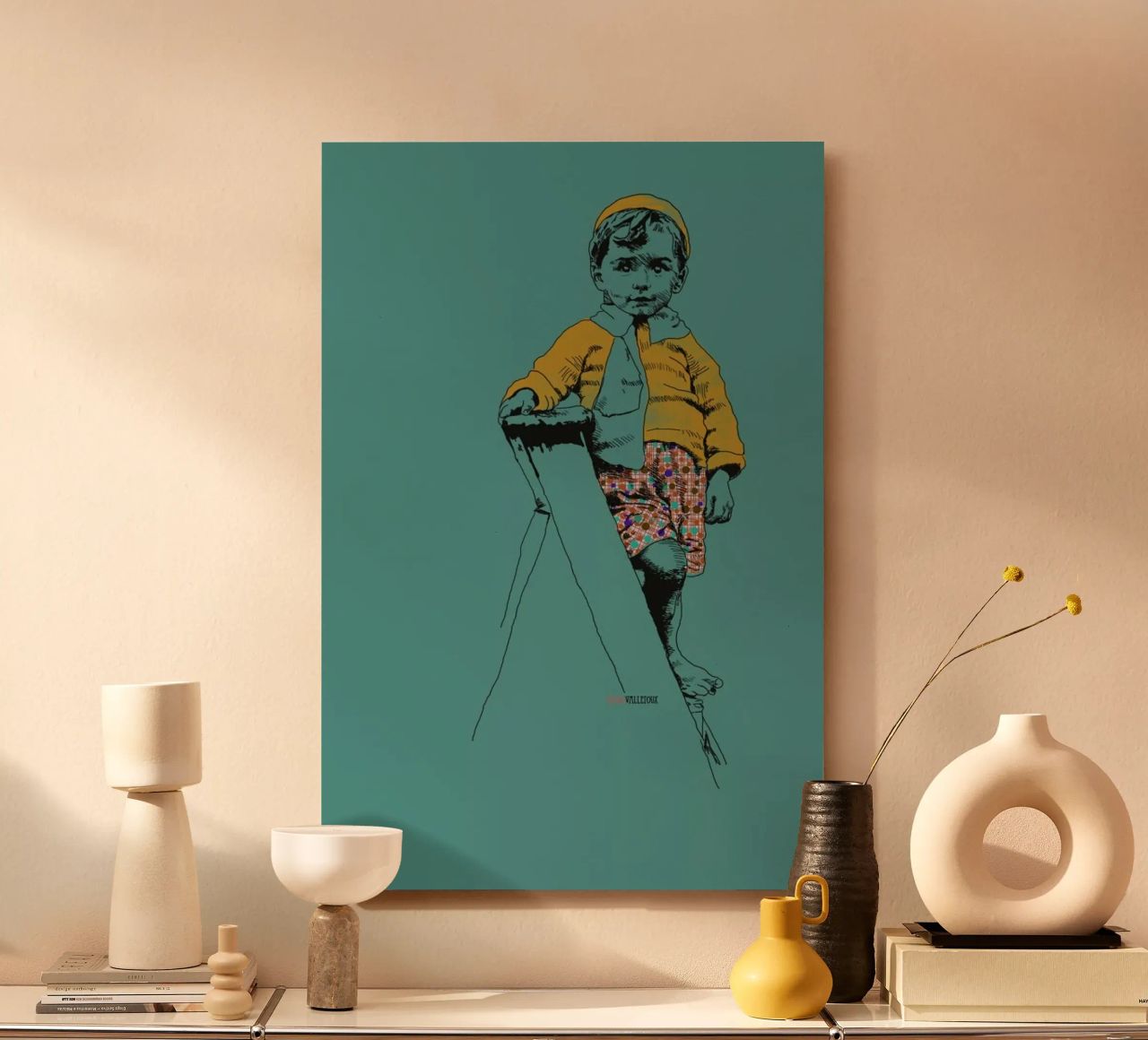 Ladder Boy alluminio dibond da La Belette Rose