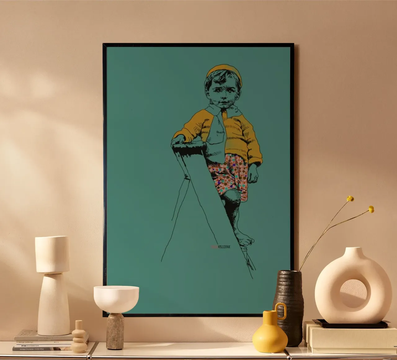 Ladder Boy poster by La Belette Rose