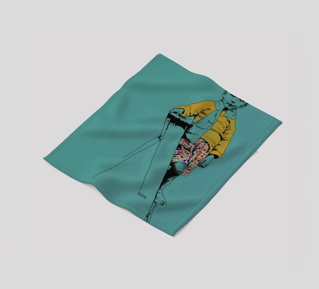 Ladder Boy coperta in pile da La Belette Rose