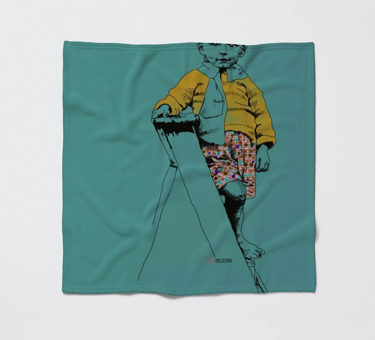 Ladder Boy coperta in pile da La Belette Rose
