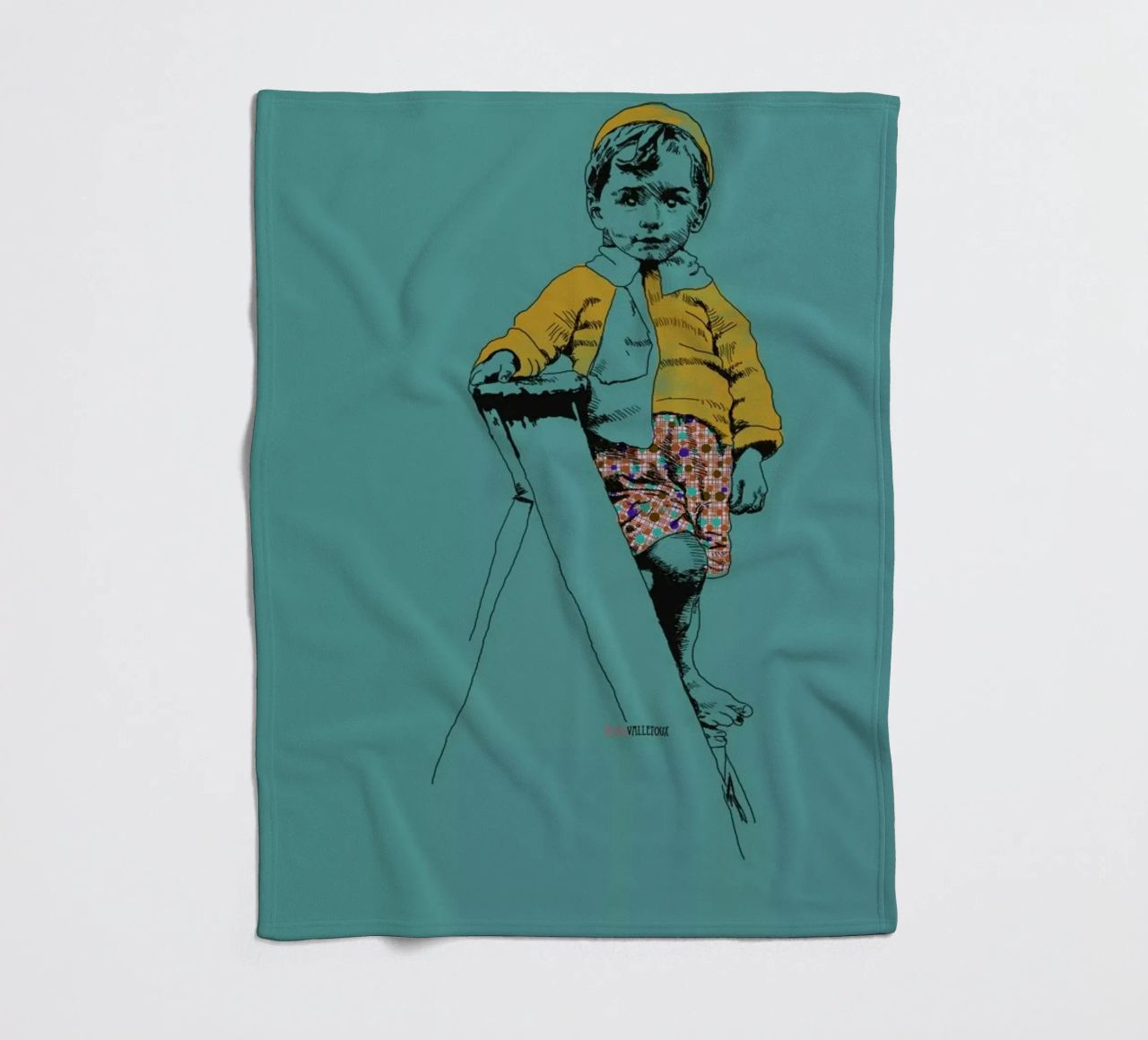 Ladder Boy coperta in pile da La Belette Rose