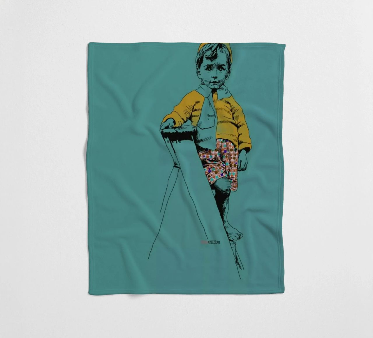 Ladder Boy coperta in pile da La Belette Rose
