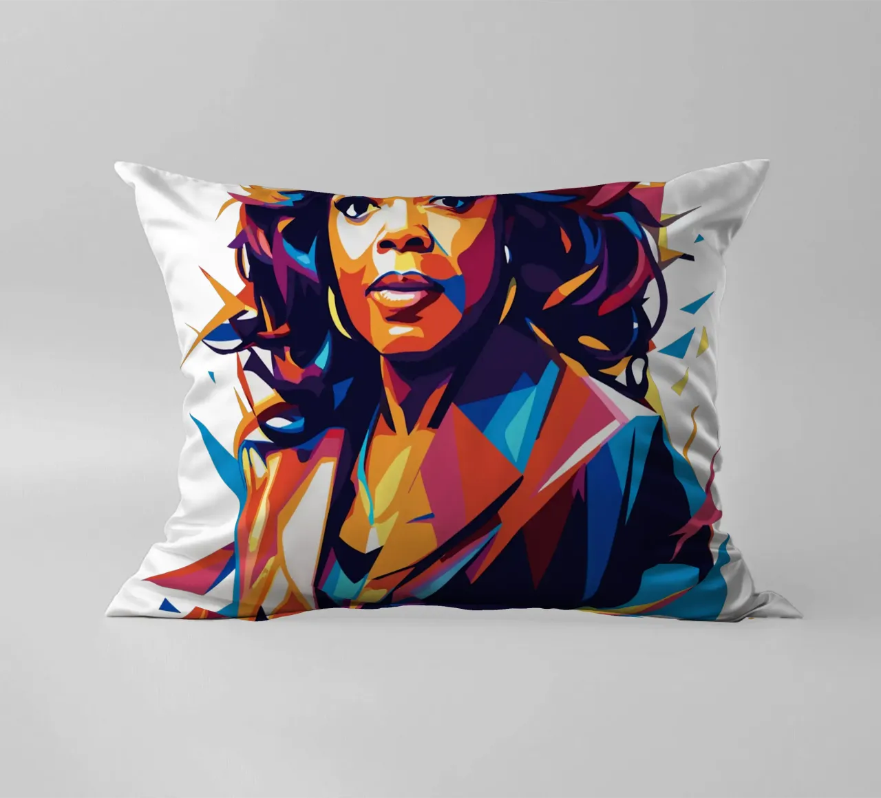 Oprah Winfrey WPAP Pop Art cuscino da vectorartnesia