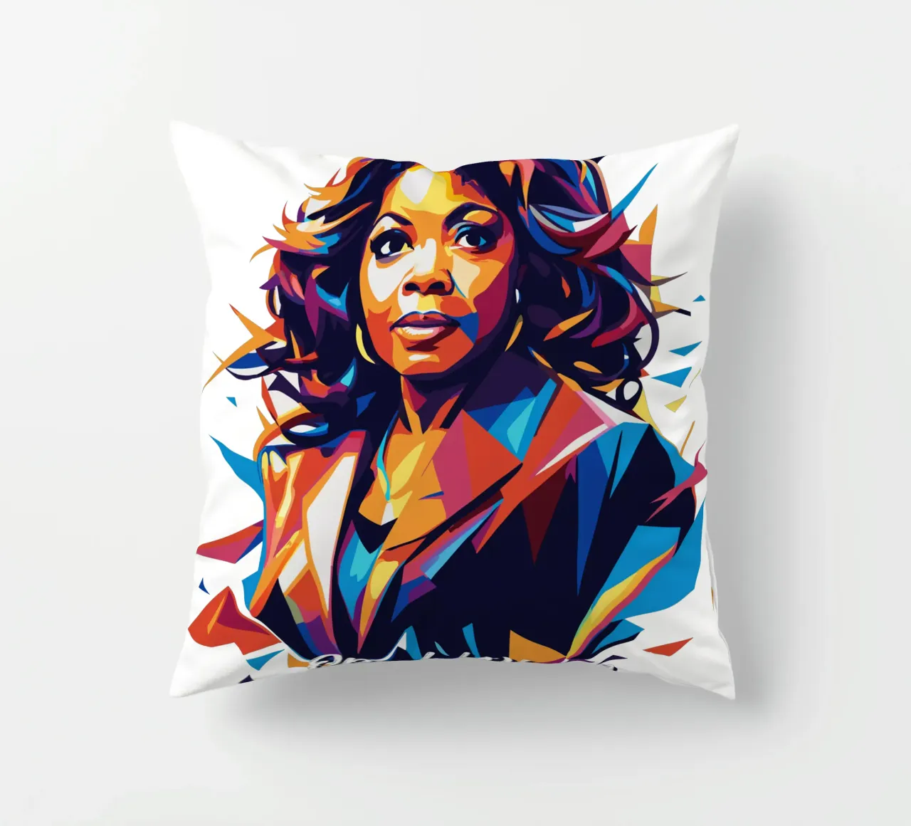 Oprah Winfrey WPAP Pop Art cuscino da vectorartnesia