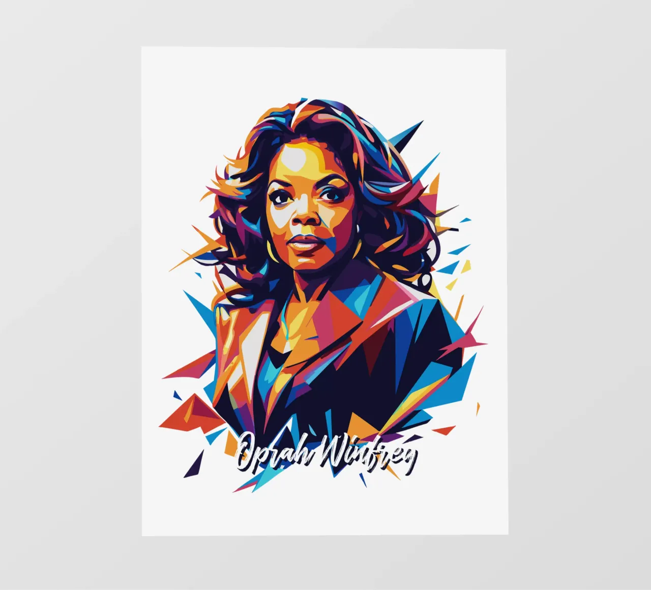 Oprah Winfrey WPAP Pop Art pellicola backlit da vectorartnesia