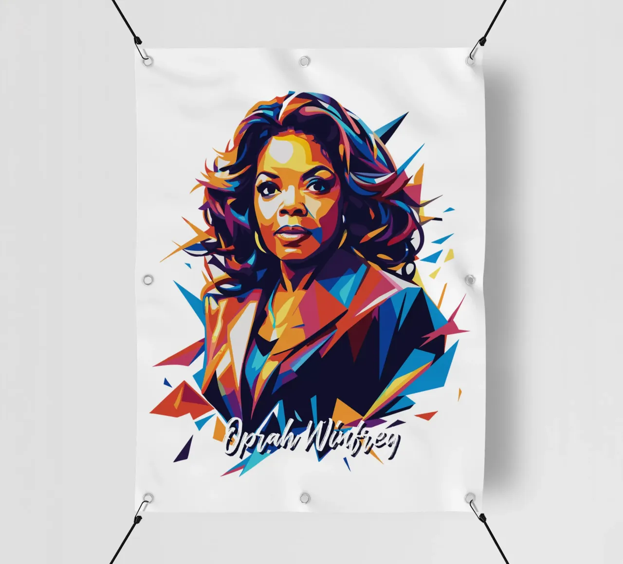 Oprah Winfrey WPAP Pop Art telo in pvc da vectorartnesia