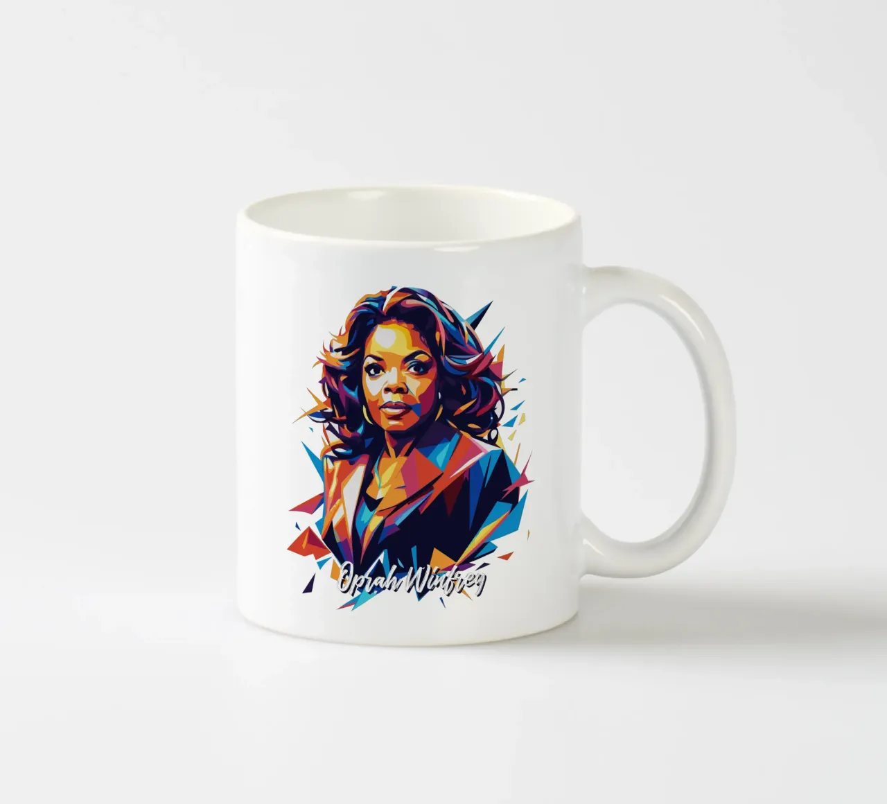 Oprah Winfrey WPAP Pop Art tazza in ceramica da vectorartnesia
