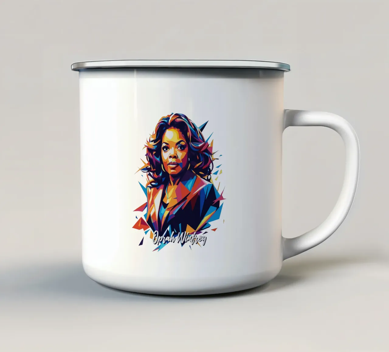Oprah Winfrey WPAP Pop Art tazza in smalto da vectorartnesia