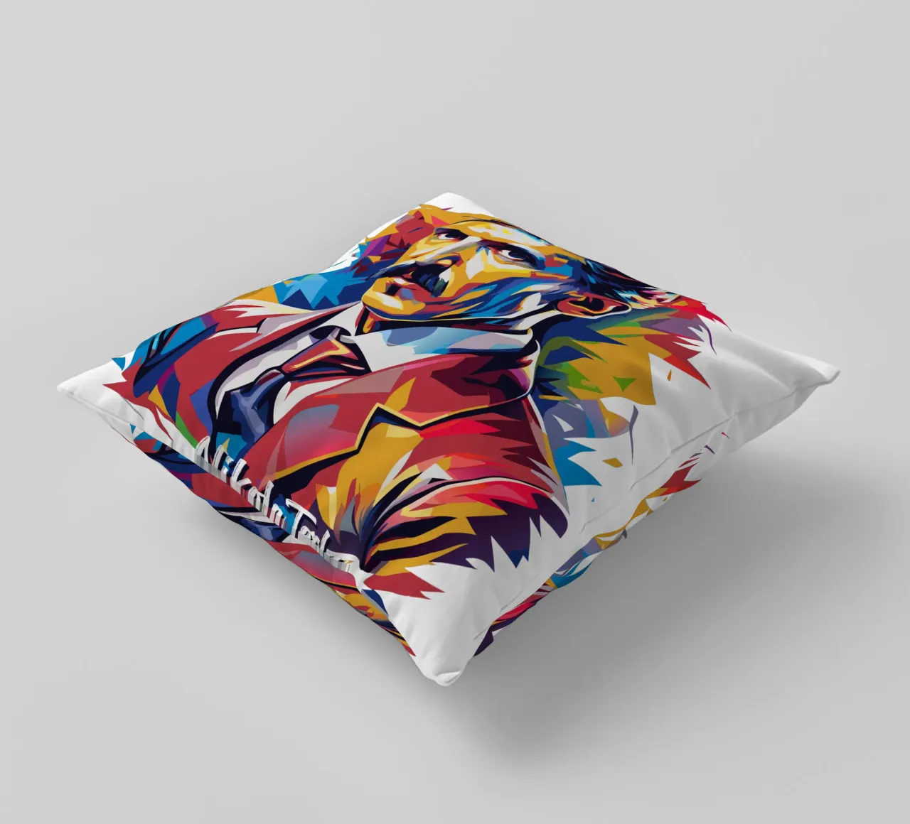 Nikola Tesla In WPAP Pop Art cuscino da vectorartnesia