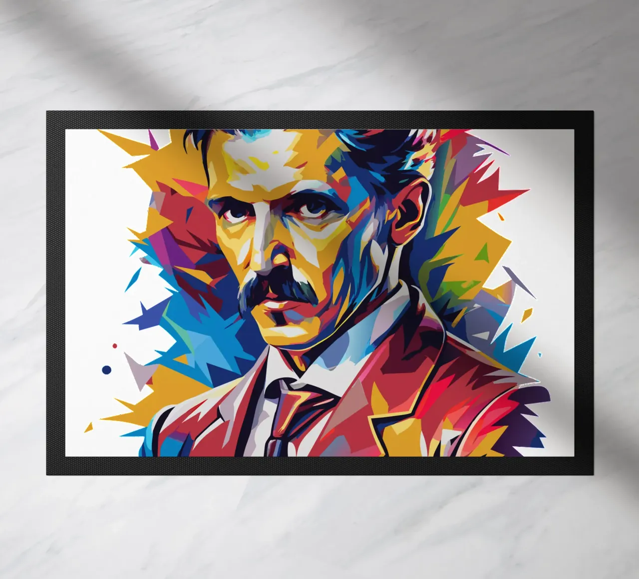 Nikola Tesla In WPAP Pop Art felpudo de vectorartnesia