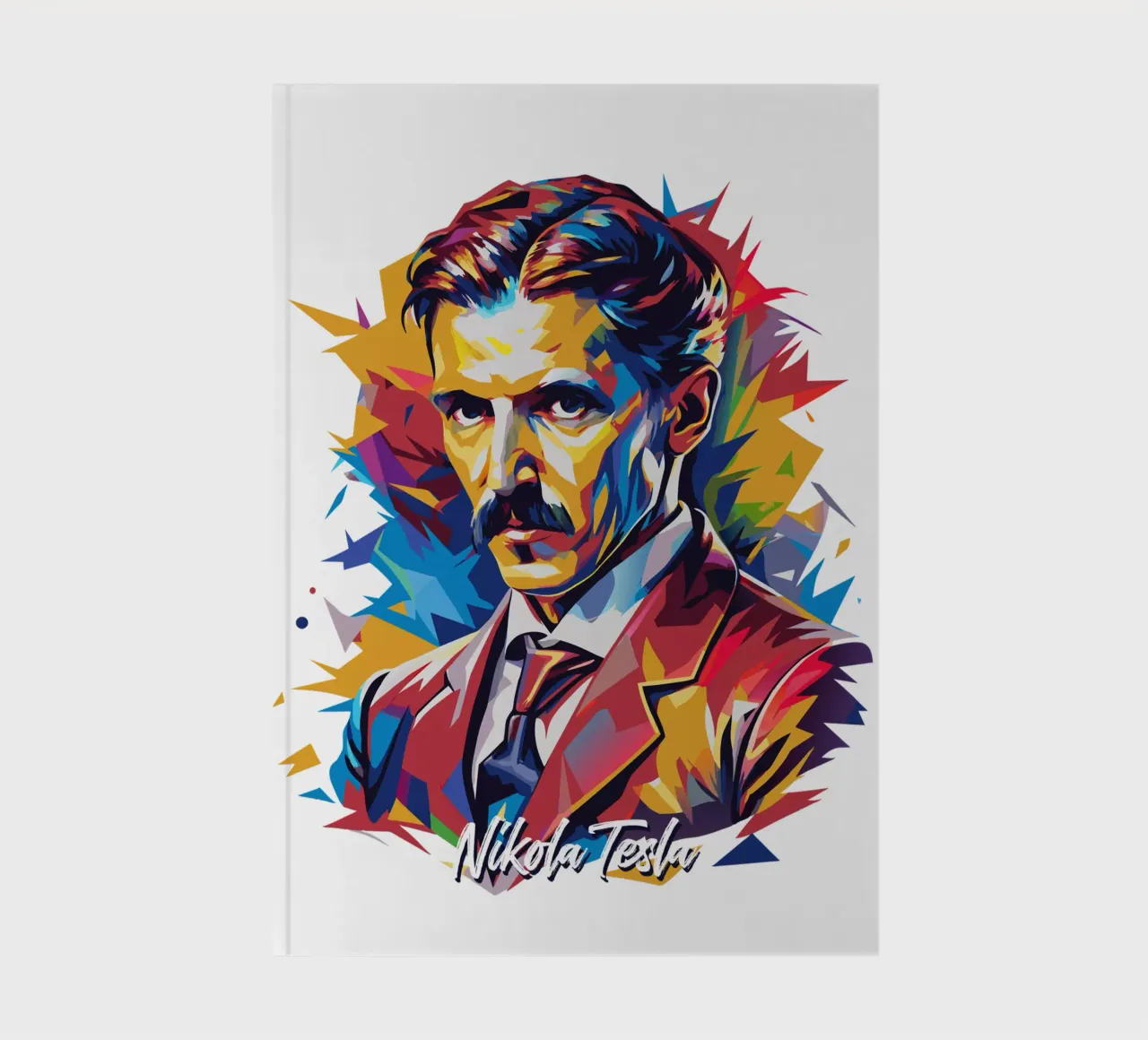 Nikola Tesla In WPAP Pop Art diario da vectorartnesia