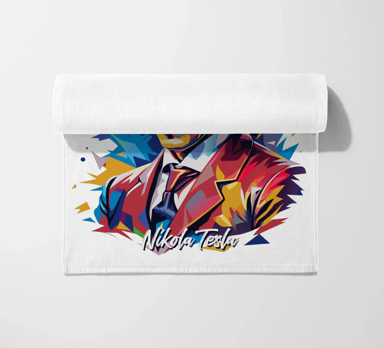 Nikola Tesla In WPAP Pop Art telo mare da vectorartnesia