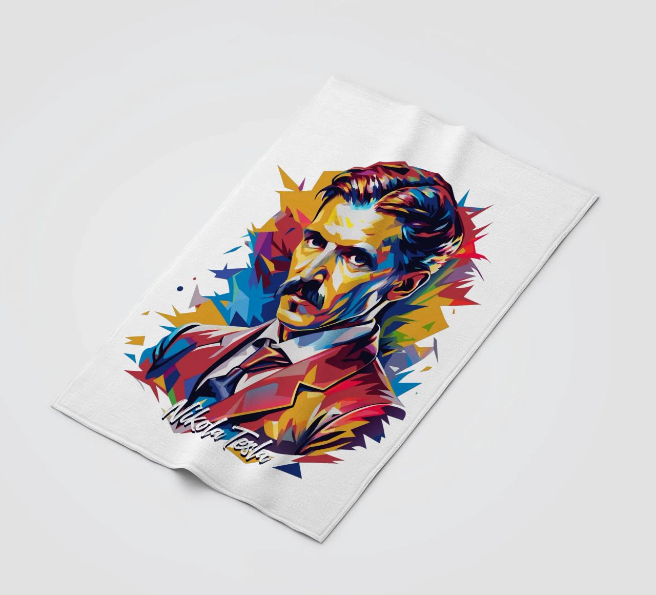 Nikola Tesla In WPAP Pop Art coperta in pile da vectorartnesia