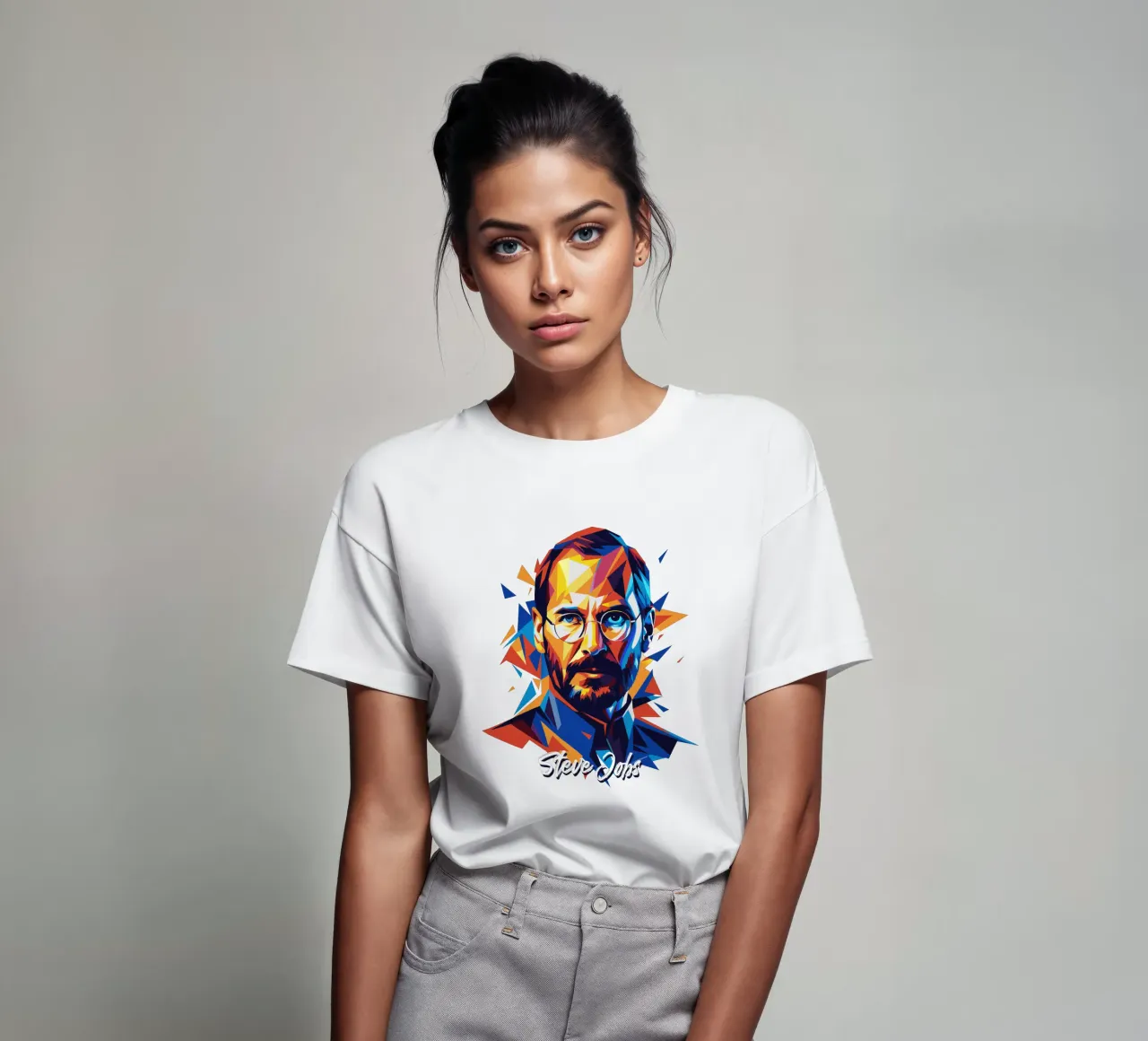 Steve Jobs WPAP Pop Art t-shirt da vectorartnesia