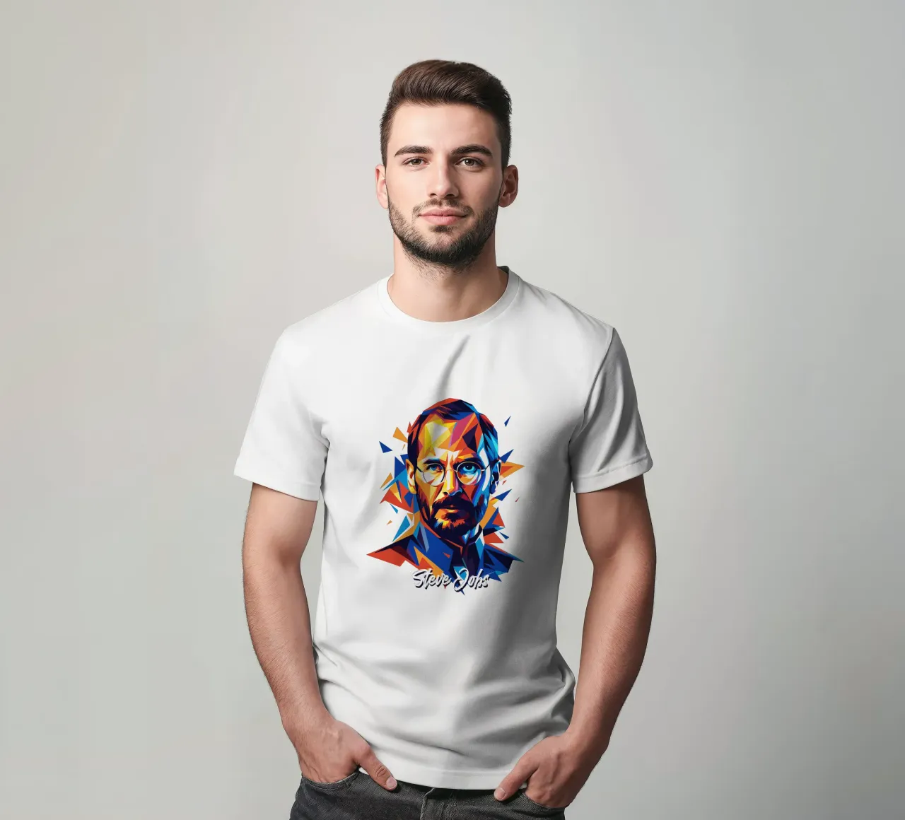 Steve Jobs WPAP Pop Art t-shirt da vectorartnesia