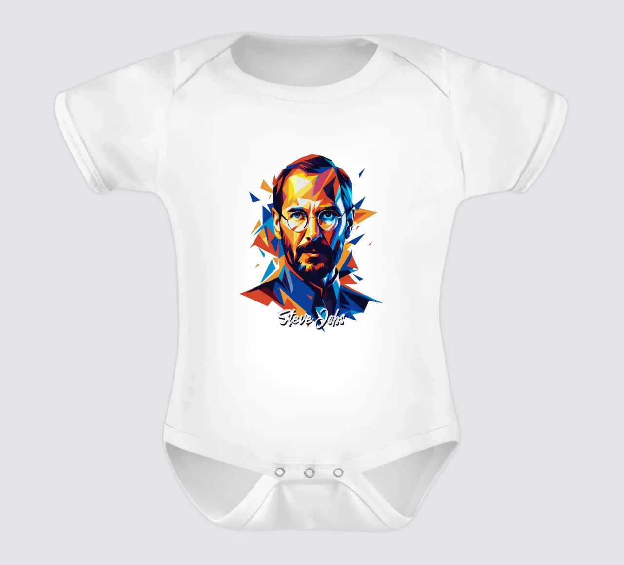 Steve Jobs WPAP Pop Art body neonato maniche corte da vectorartnesia