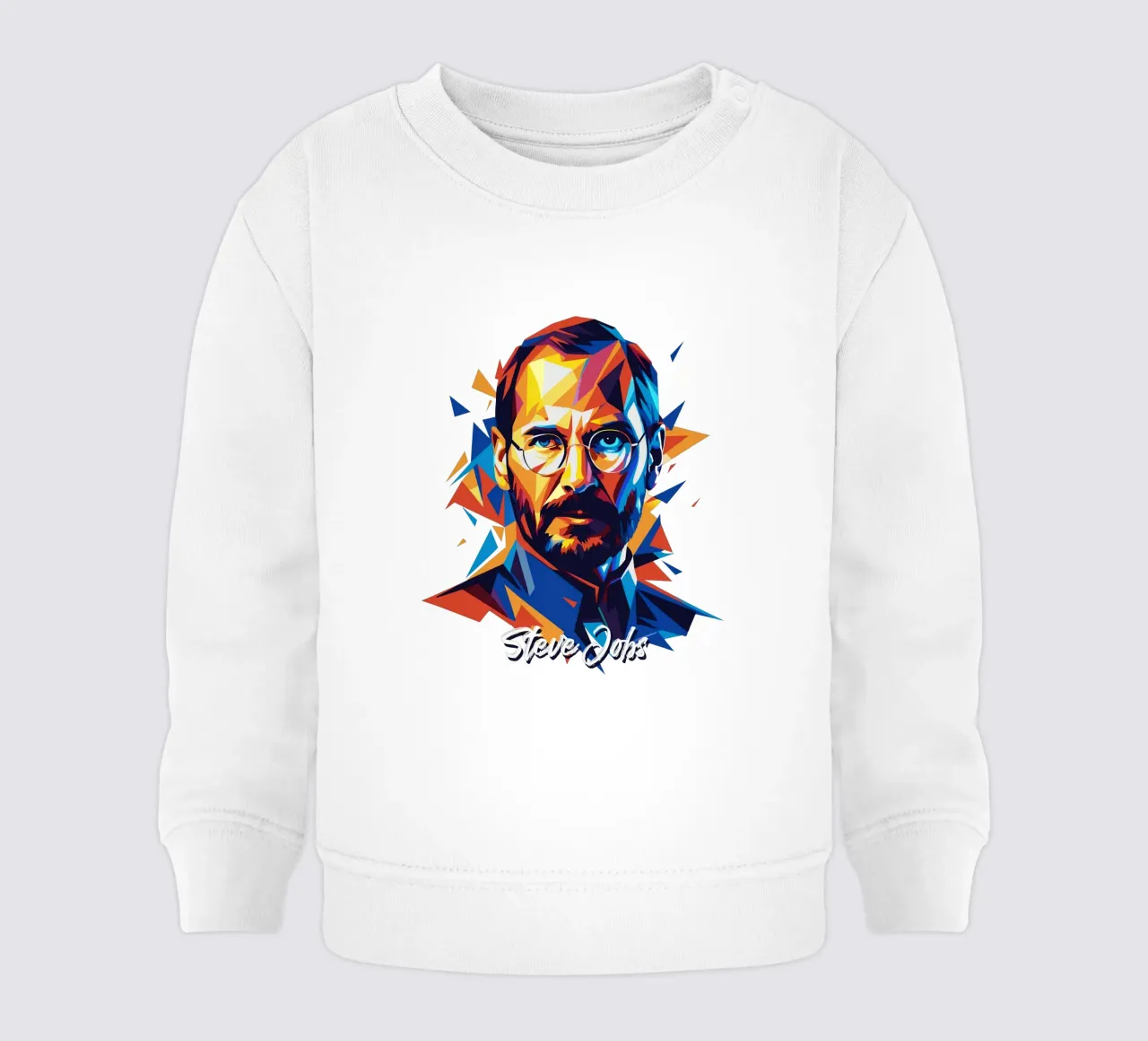 Steve Jobs WPAP Pop Art Baby Sweatshirt von vectorartnesia