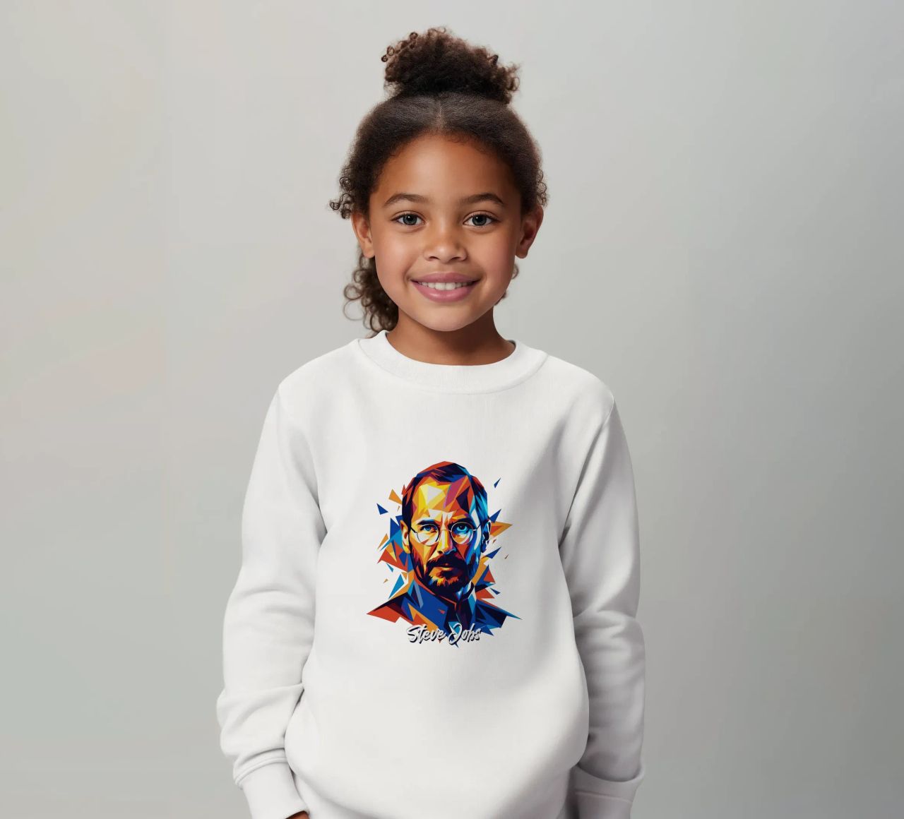 Steve Jobs WPAP Pop Art felpa bambino da vectorartnesia
