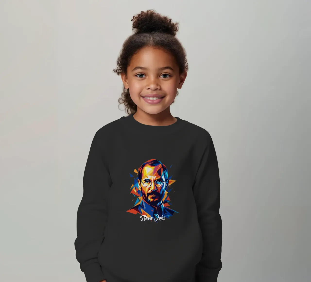 Steve Jobs WPAP Pop Art felpa bambino da vectorartnesia