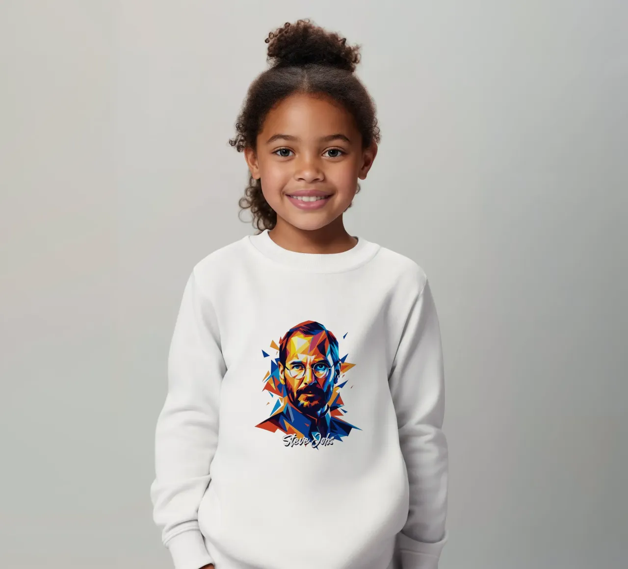 Steve Jobs WPAP Pop Art felpa bambino da vectorartnesia