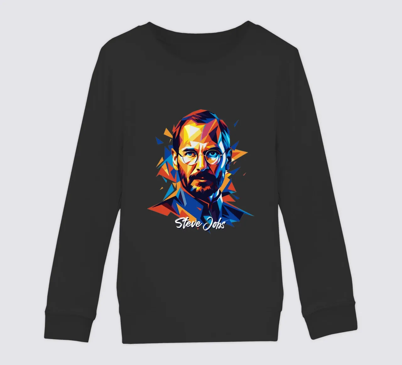 Steve Jobs WPAP Pop Art felpa bambino da vectorartnesia