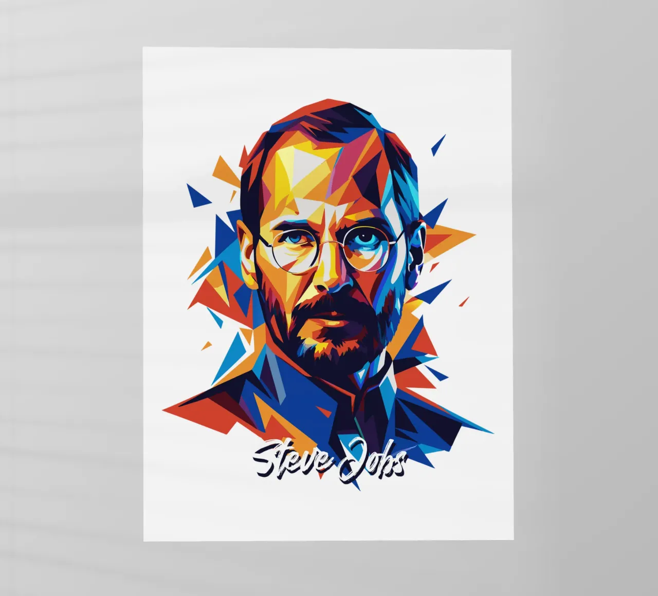 Steve Jobs WPAP Pop Art pellicola backlit da vectorartnesia