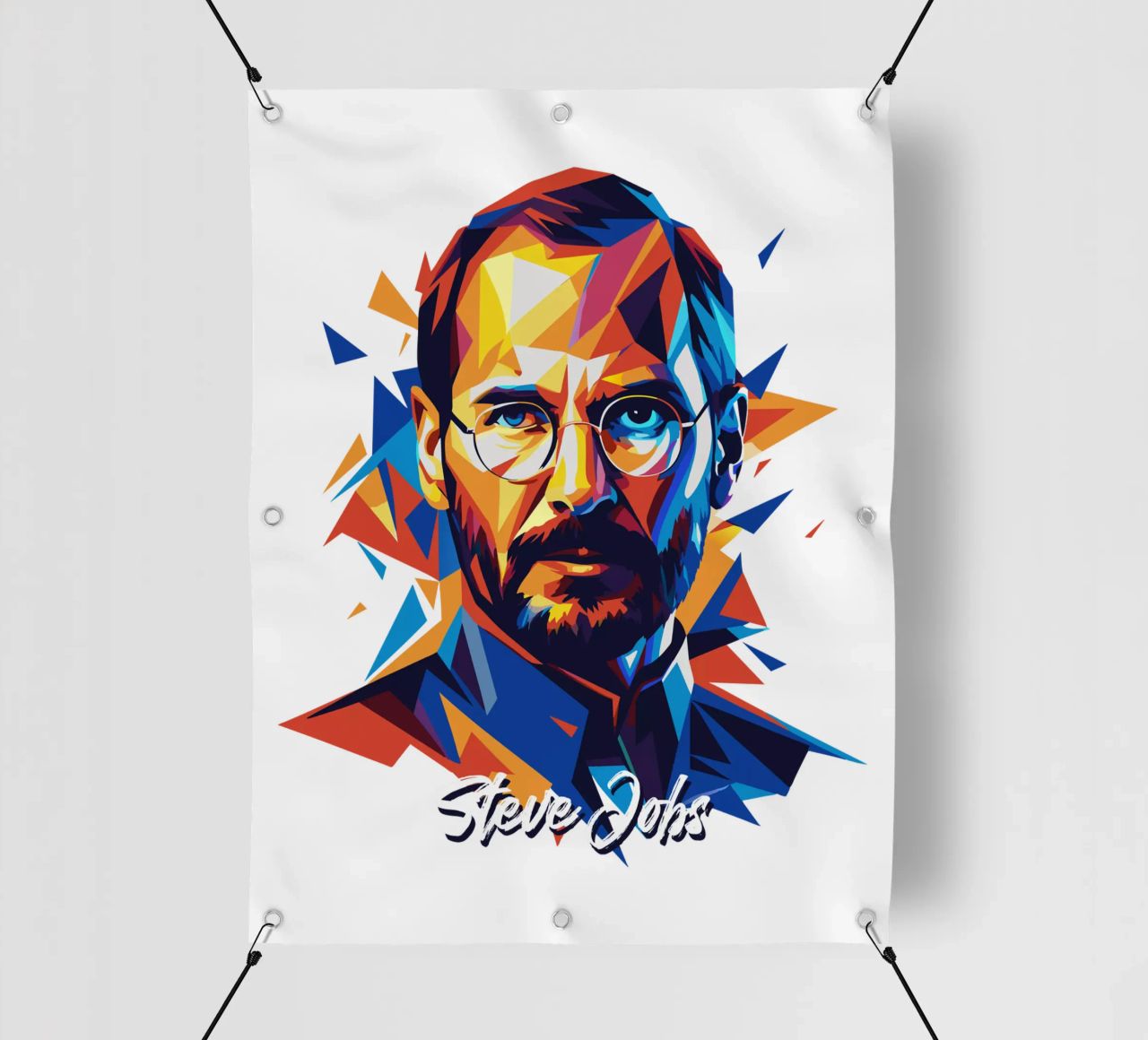 Steve Jobs WPAP Pop Art telo in pvc da vectorartnesia
